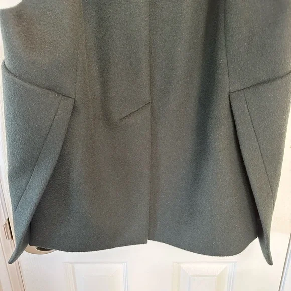 Sonia Rykiel Sleeveless Camel Hair Lined Sleeveless Coat/Vest Hunter Green Sz 6
